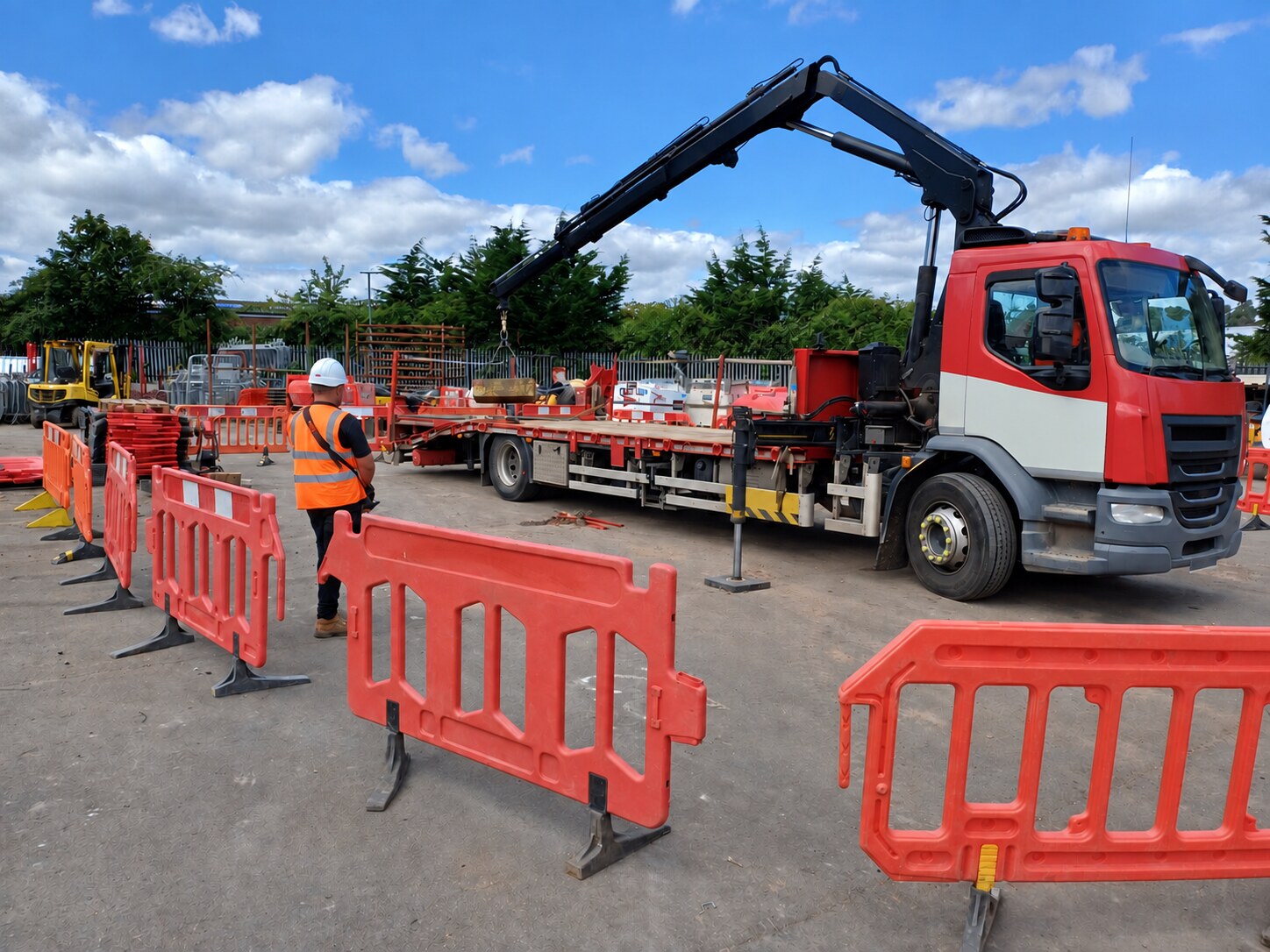 ALLMI lorry loader practical training in a barriered area